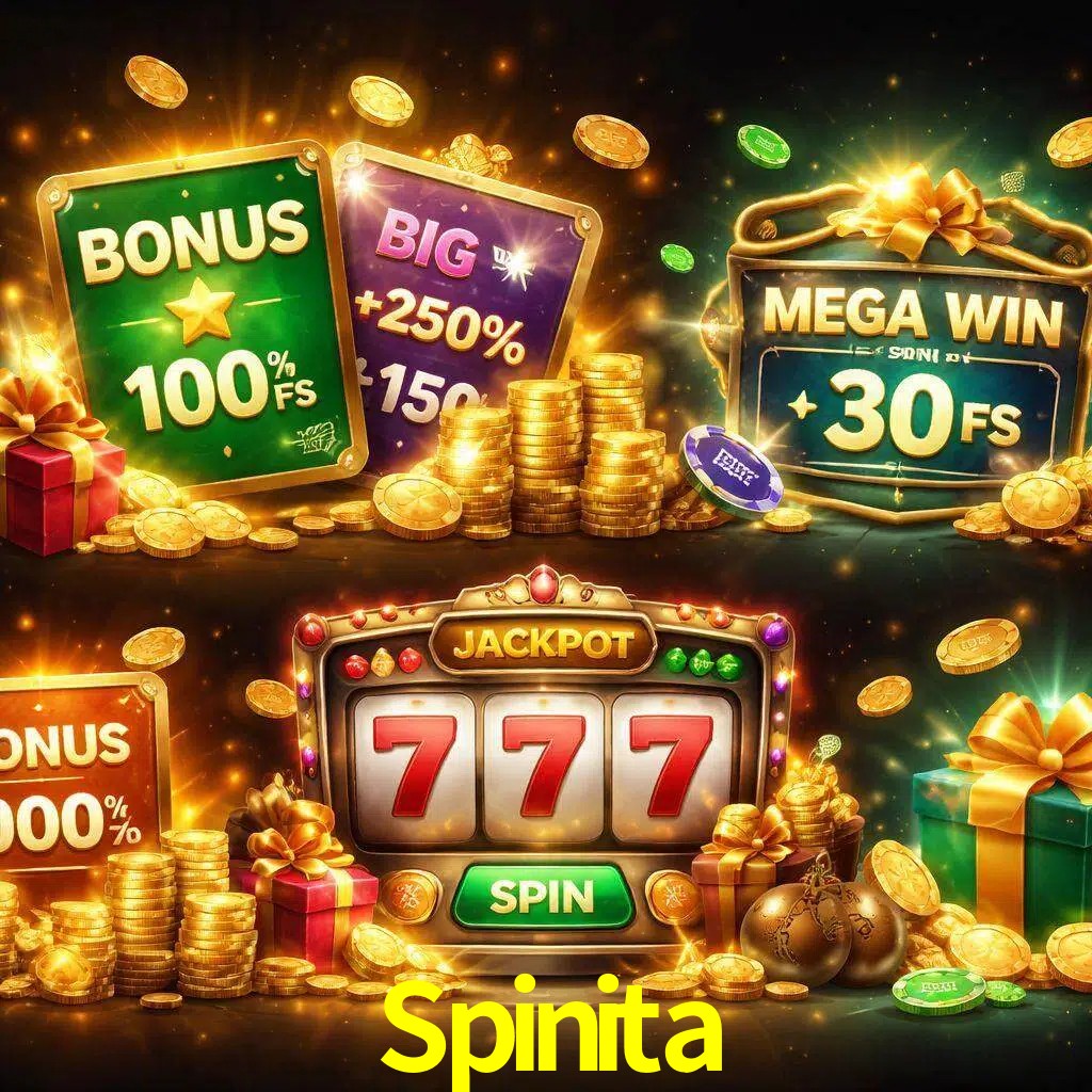Tipos de bonos Spinita incluyendo recompensas de bienvenida y promociones continuas