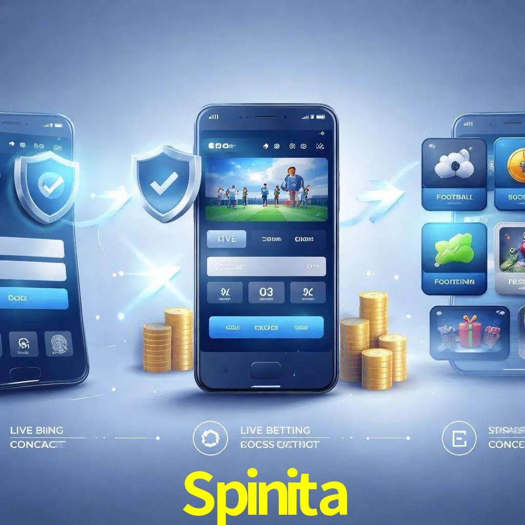 Pasos de acceso a la app Spinita en pantalla de teléfono móvil